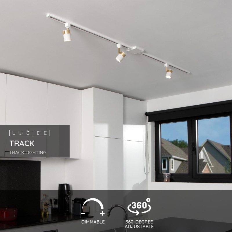 Lucide TRACK FLORIS Track spot - 1-okruhový systém osvetlenia koľaje - 1xGU10 - biely (predĺženie)